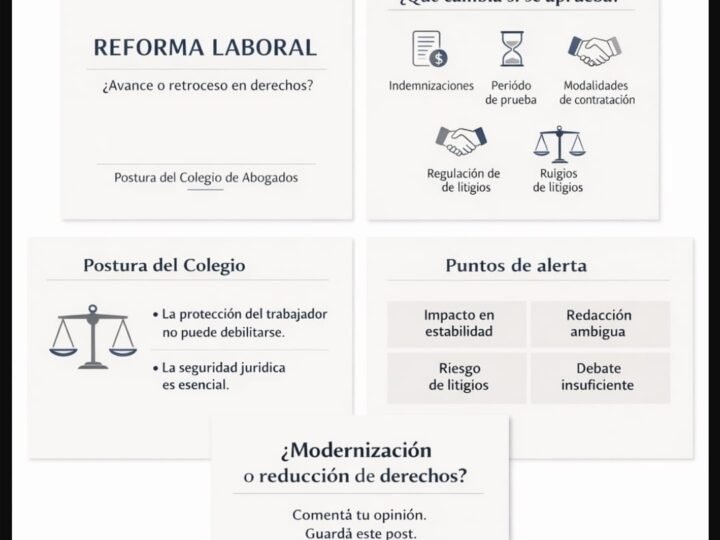 Fuerte cuestionamiento del Colegio Público de Abogados a la reforma laboral