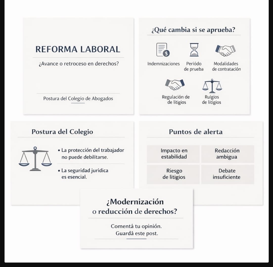 Fuerte cuestionamiento del Colegio Público de Abogados a la reforma laboral